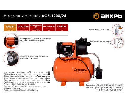 Насосная станция АСВ-1200/24 Вихрь