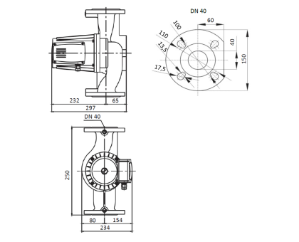 Циркуляционный насос Shinhoo Basic 40-12F