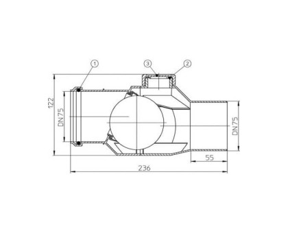 Обратный клапан Hutterer & Lechner, DN 75