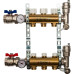 Распределительный коллектор Stout из латуни без расходомеров 3 вых. (SMB-0468-000003)